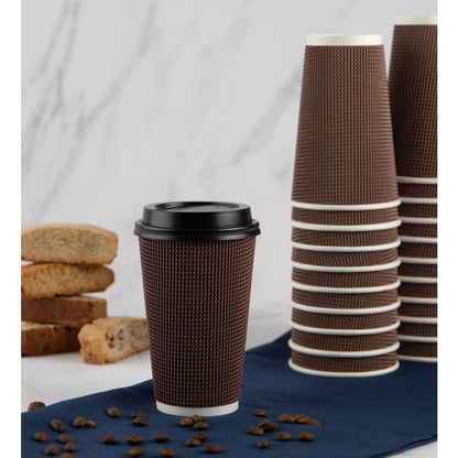 10oz Ripple Cups Brown (20 Count)