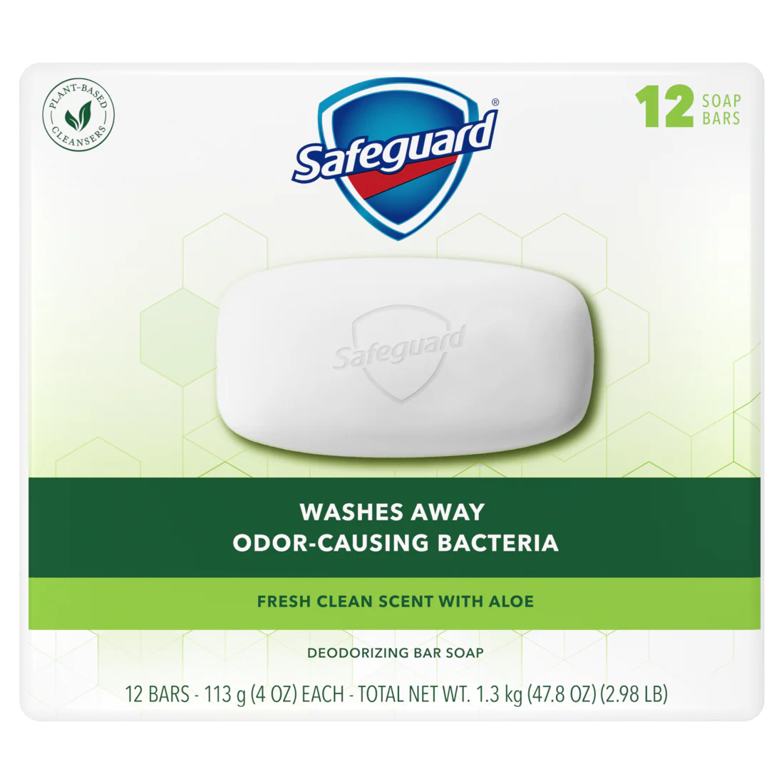 Safeguard Bar Soap Fresh Clean Scent with Aloe - (12x4.0)oz