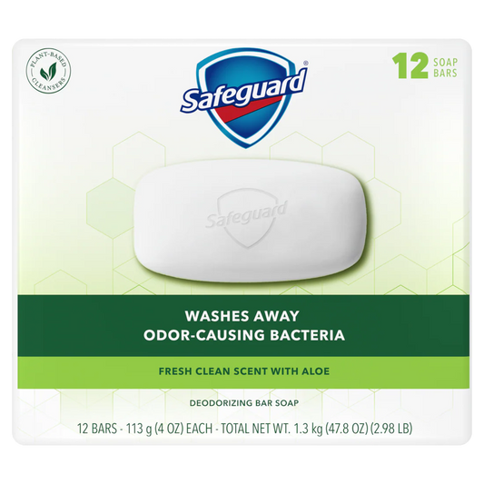 Safeguard Bar Soap Fresh Clean Scent with Aloe - (12x4.0)oz