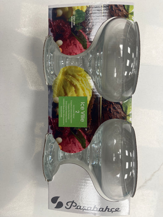 Glass Ice cream bowl 2pk
