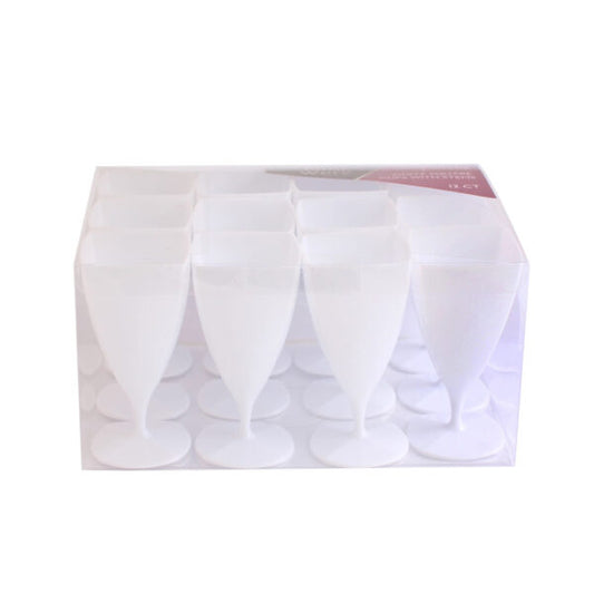 MiniWare Square White Cup On Stem 12 count