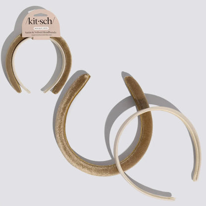 Kit•sch/ satin velvet headband non-slip 2pcs