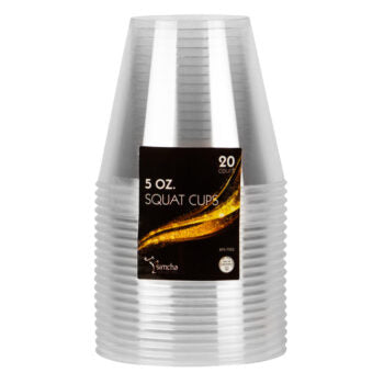Clear Squat Cups 5oz (20 Count)