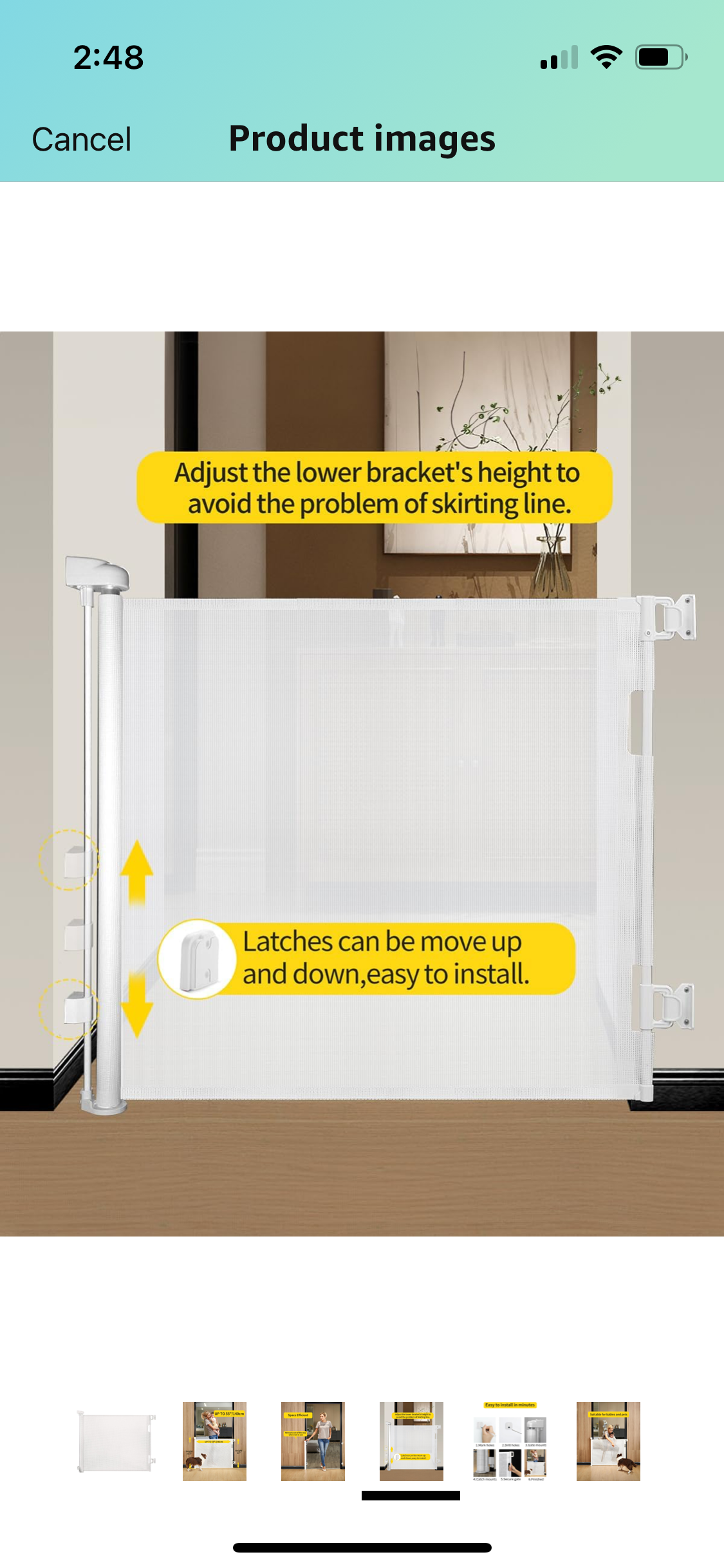 Retractable safety gate