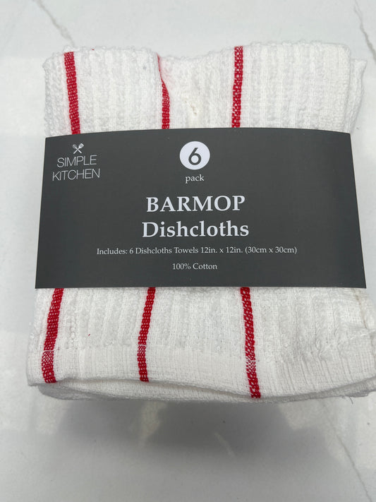 Barmop dishcloths 6 pack  12x12