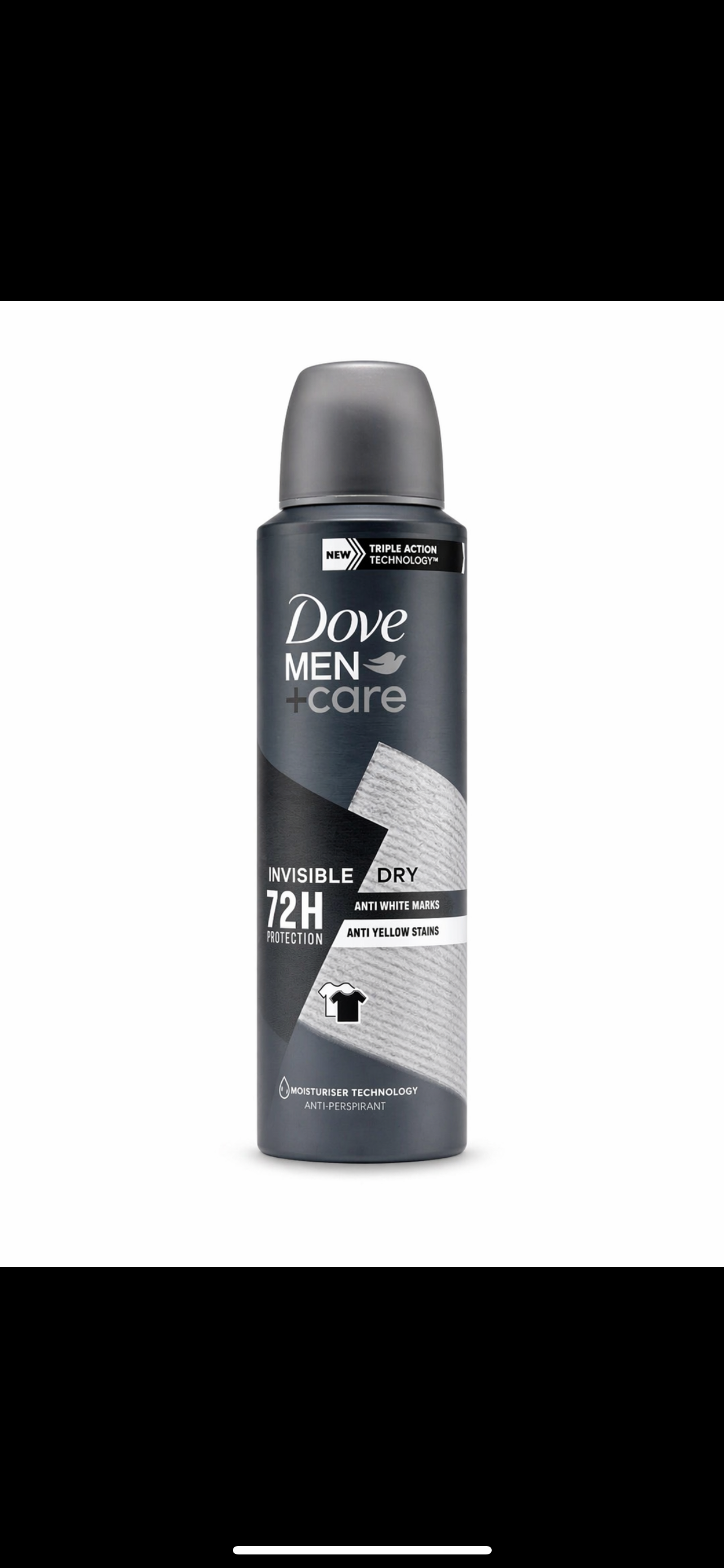 Dove men’s deodorant spray invincible, dry