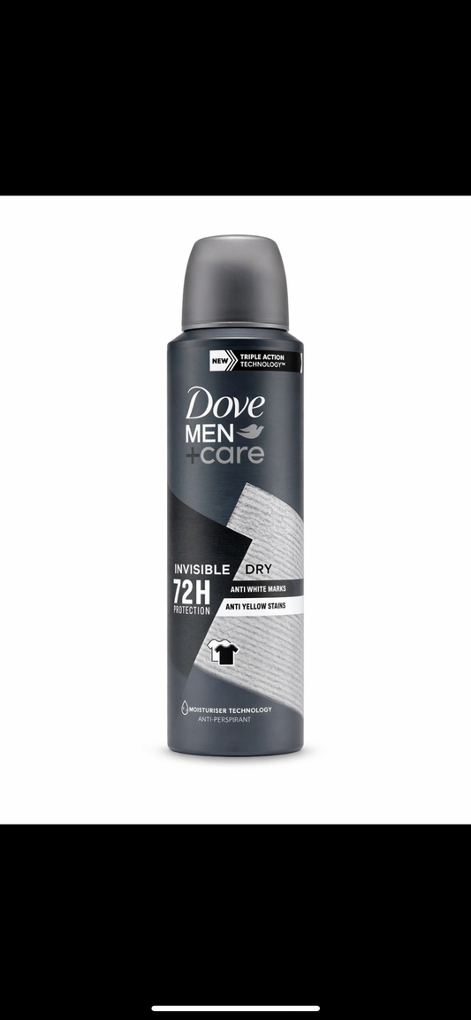 Dove men’s deodorant spray invincible, dry