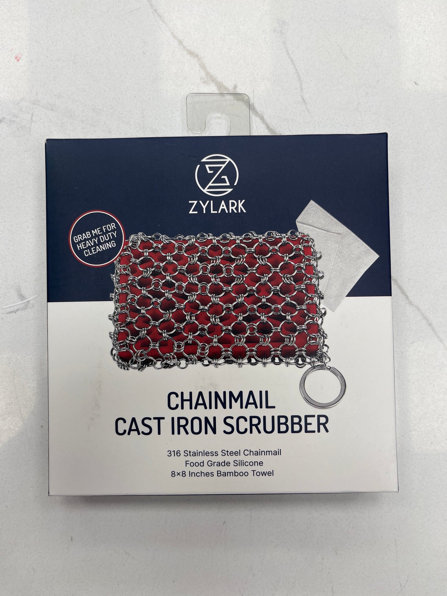 Chainmail cast-iron scrubber