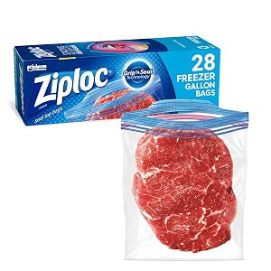Ziploc Gallon Freezer Bags with New Grip 'n Seal Technology
