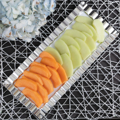 Party Tray White/Silver