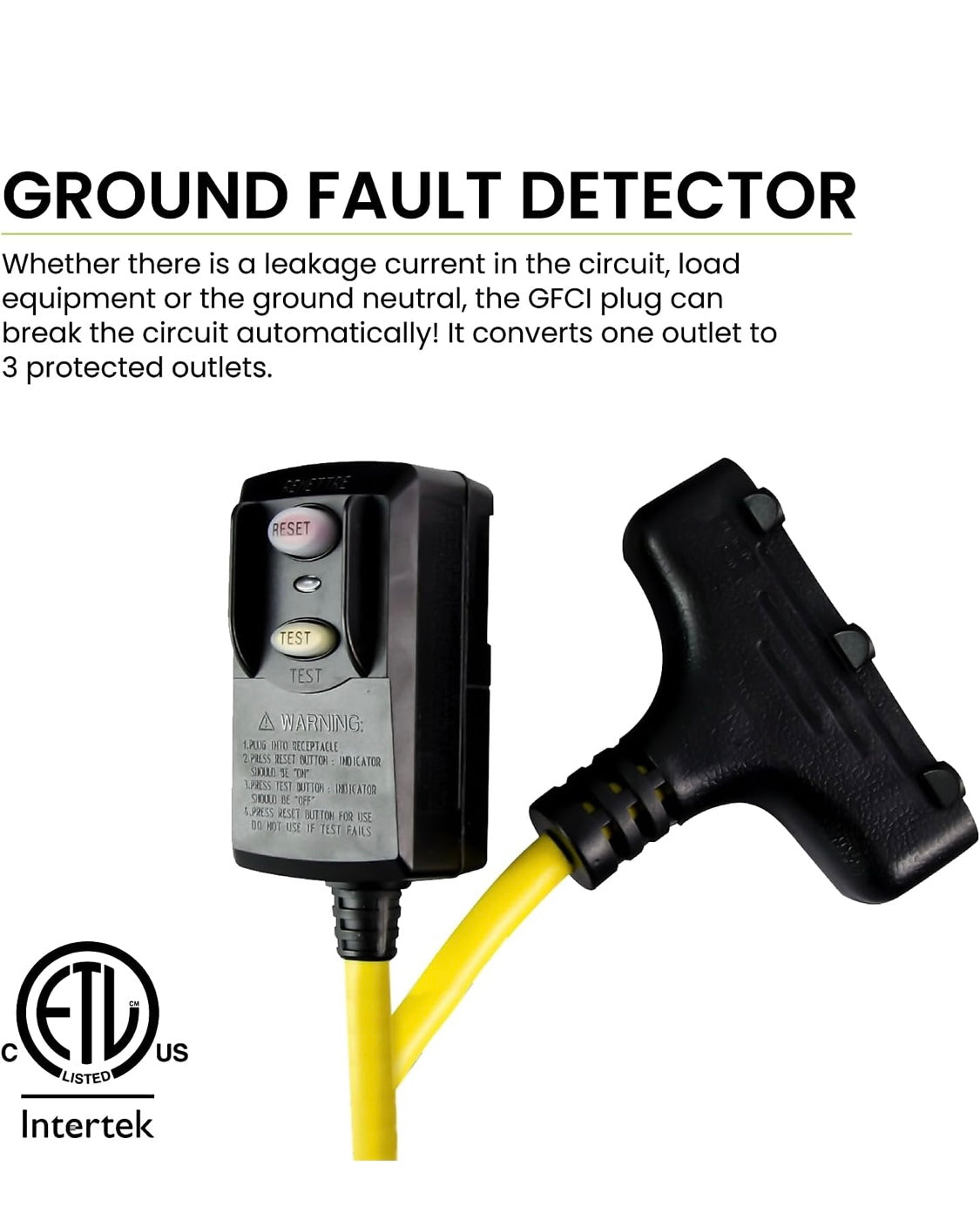GFCI power block 2 feet