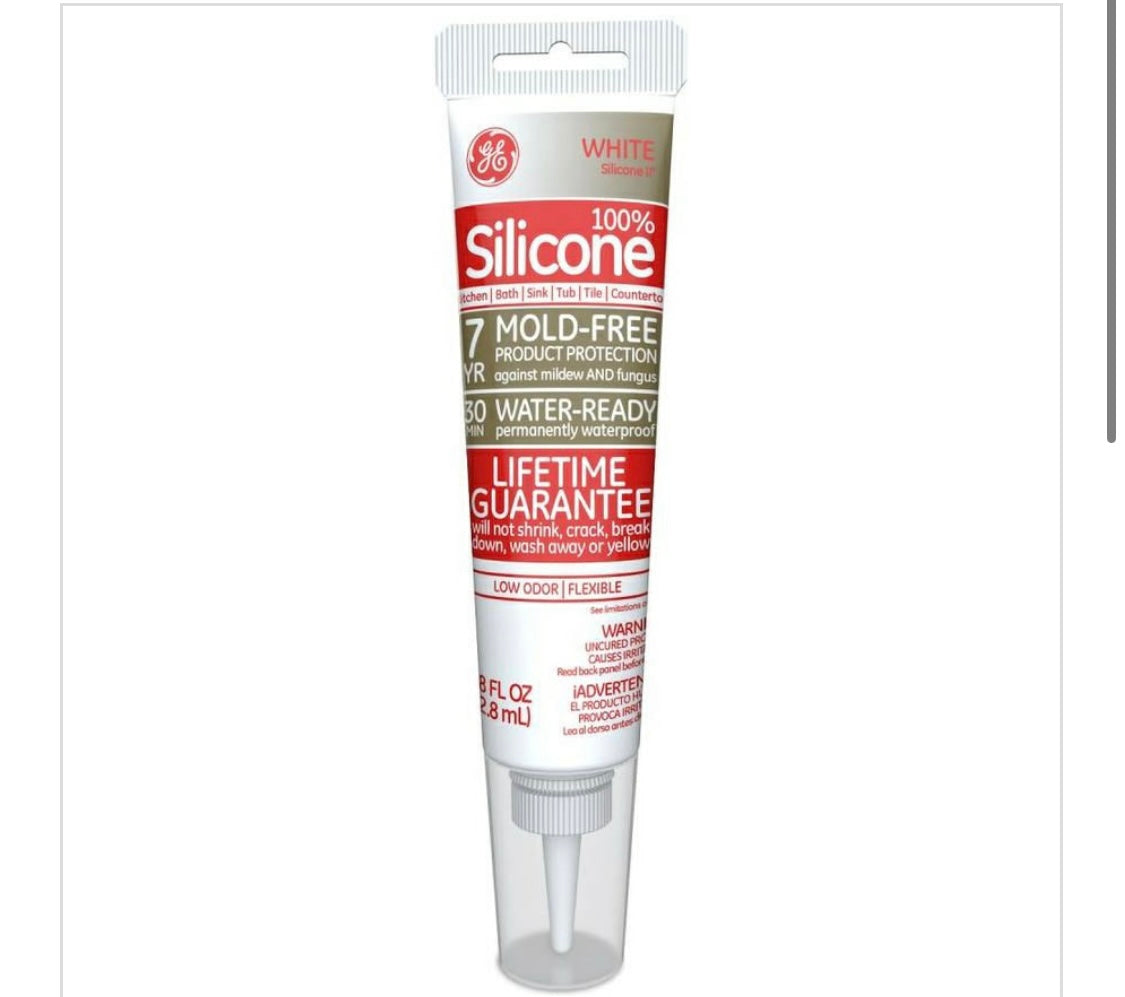 GE silicone advanced white 2.8oz￼