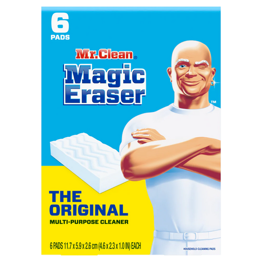 Mr. Clean Magic Eraser Sponge All Purpose Cleaner Cleaning Scrubber Wall Cleaner Original - 6ct