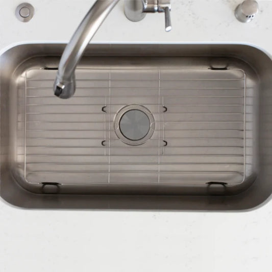 Stainless Steel Sink Protector With Coated Feet 18x12”