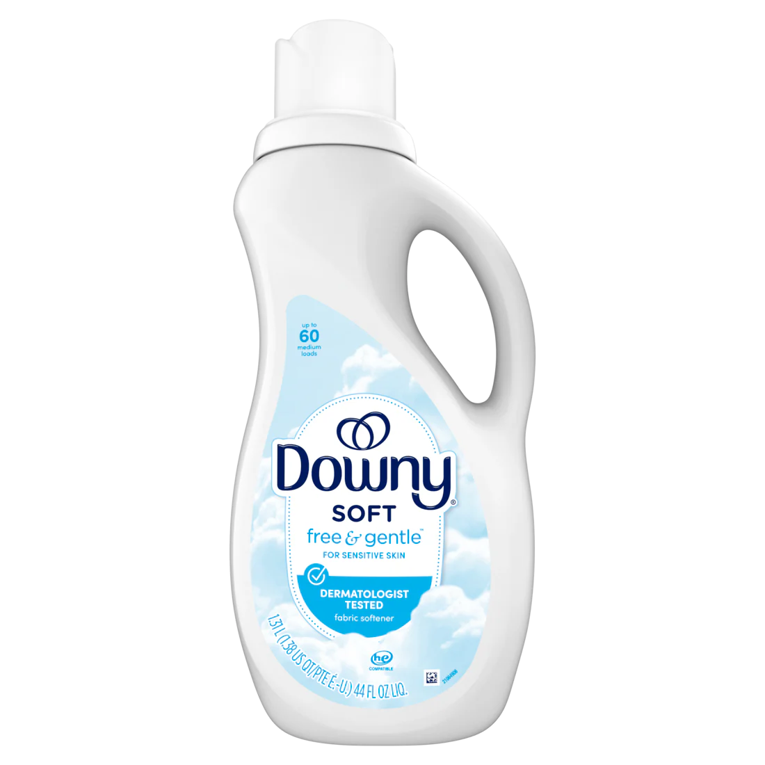 Downy Ultra Free & Gentle Hypoallergenic Laundry Liquid Fabric Softener 60 Loads - 44oz