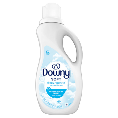 Downy Ultra Free & Gentle Hypoallergenic Laundry Liquid Fabric Softener 60 Loads - 44oz