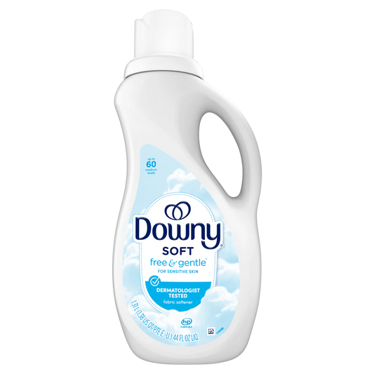 Downy Ultra Free & Gentle Hypoallergenic Laundry Liquid Fabric Softener 60 Loads - 44oz