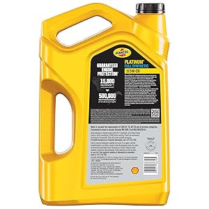 Pennzoil Platinum Full Synthetic 5W-20 Motor Oil, 5-Quart