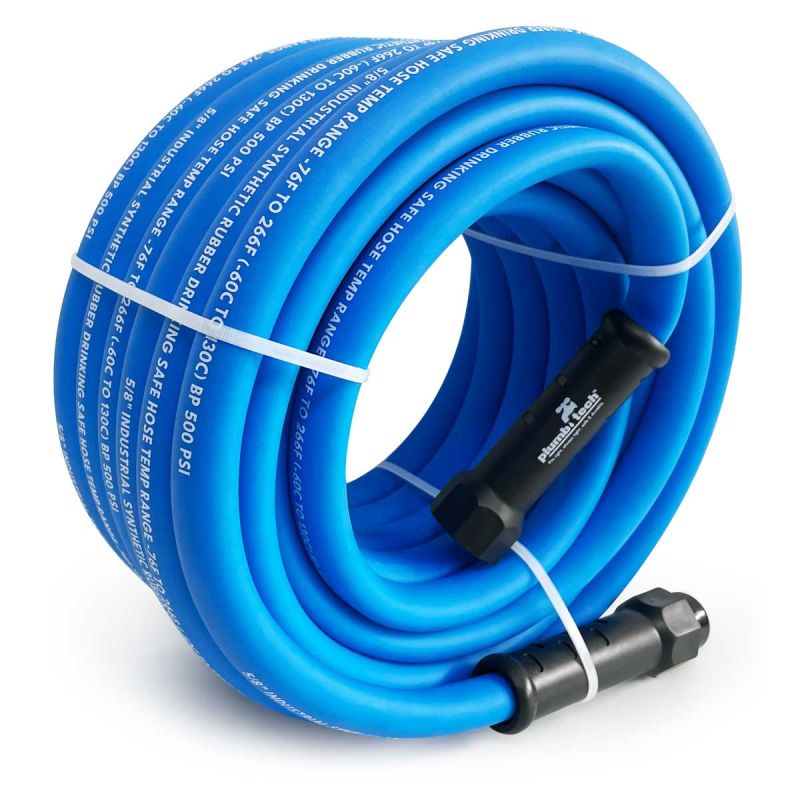 5/8" x 50' Industrial Grade Dual-Purpose Blue Synthetic Rubber Hose