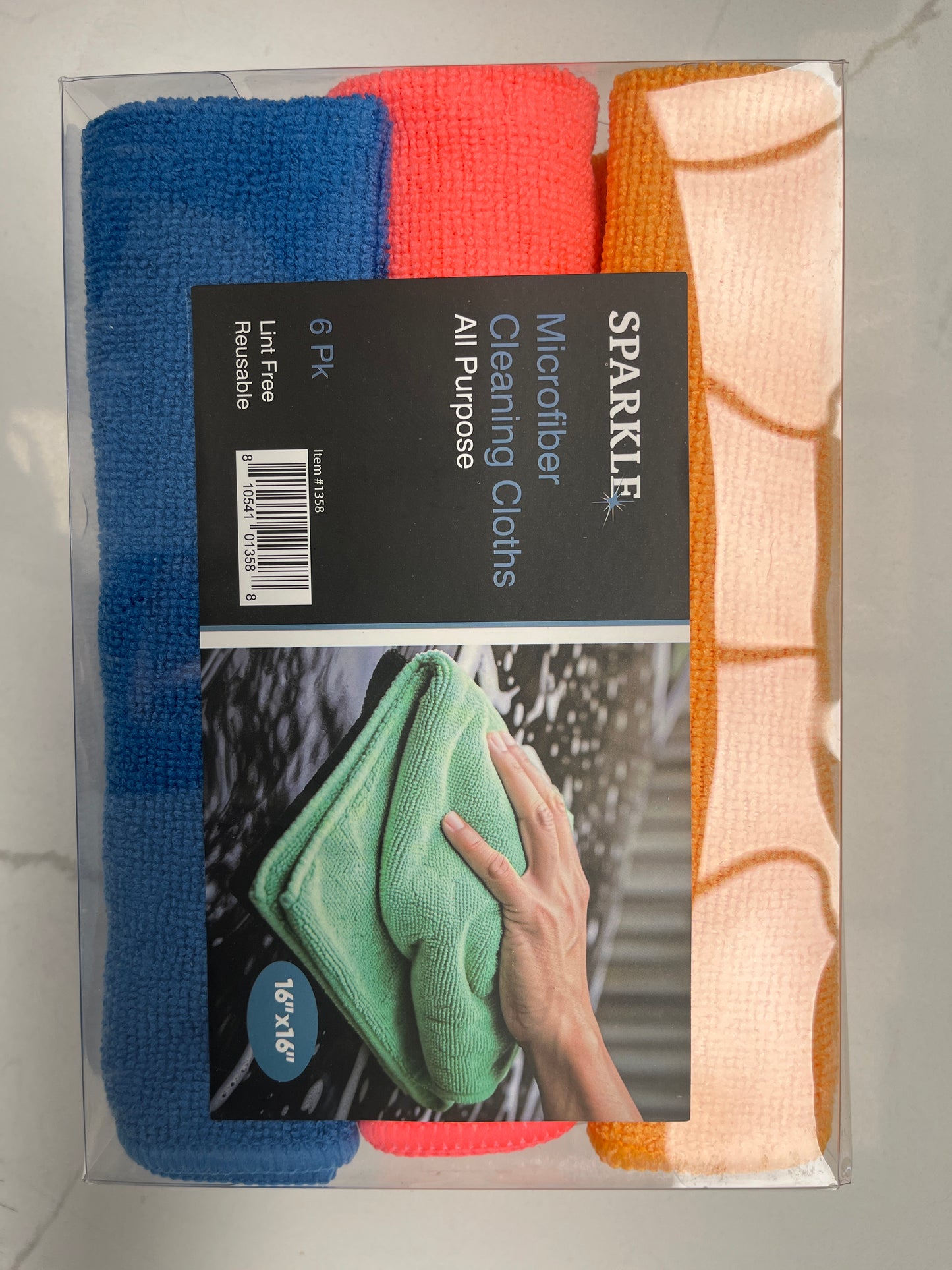 Microfiber cleaning clothes, all purpose 6 pk