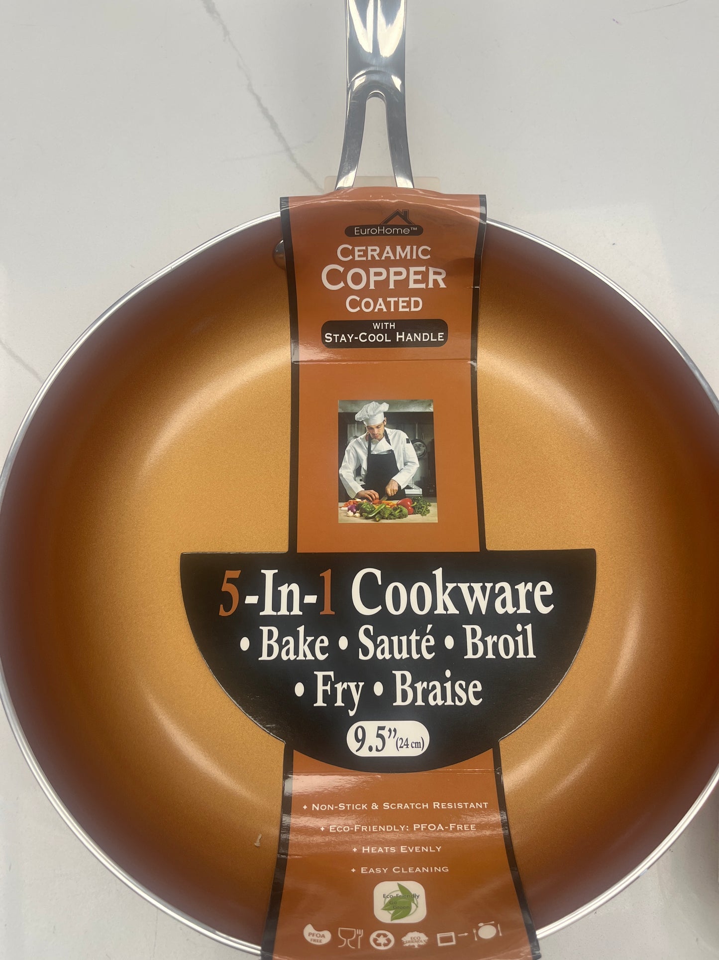 Ceramic Copper Fan Pan 9.5"