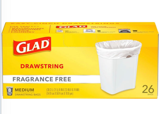 Glad Medium 8 gallon bags 26 count