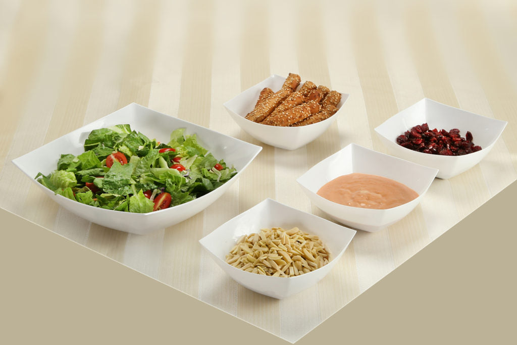 Square Fancy White 8oz Serving Bowl