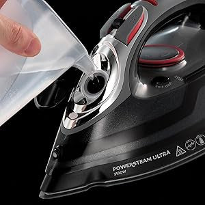 Russell Hobbs Powersteam Ultra 3100 W Vertical Steam Iron 20630 - Black and Grey