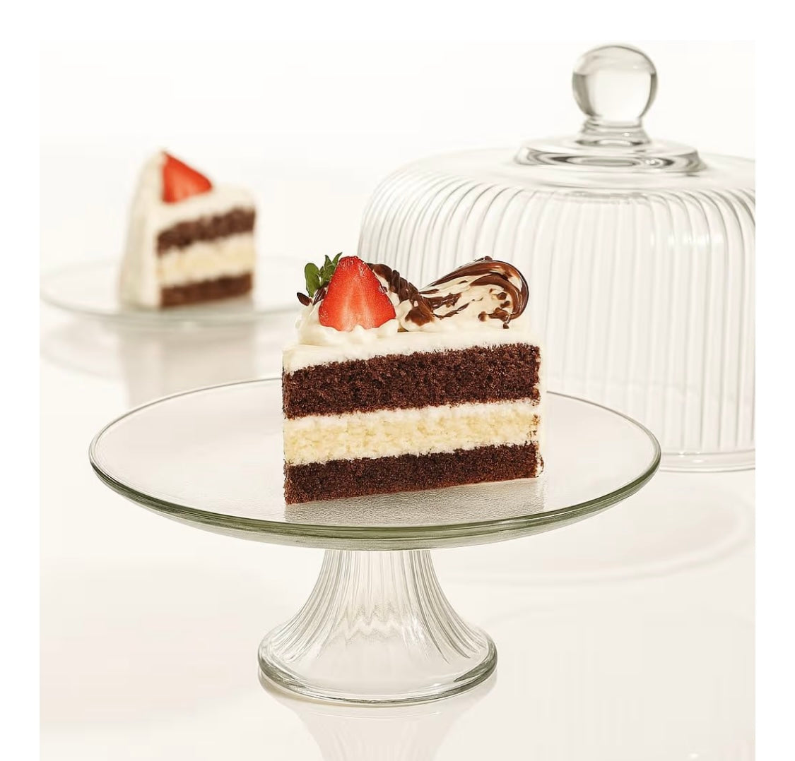 Anchor Hocking Monaco Cake Set, STD, Crystal