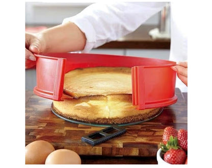 SILICONE SPRINGFORM PAN WITH GLASS BASE
