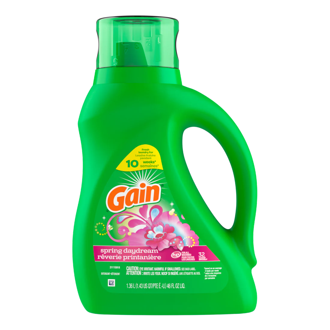Gain + Aroma Boost Liq. HE Spring Daydream 32 Loads - 46oz
