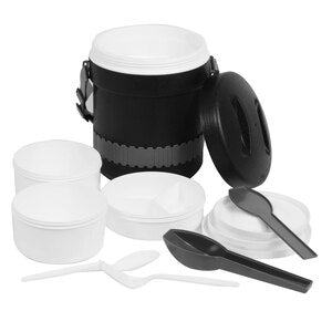 Bene Casa 2.5 Liter 3 Compartment Food Thermo With Adjustable Strap