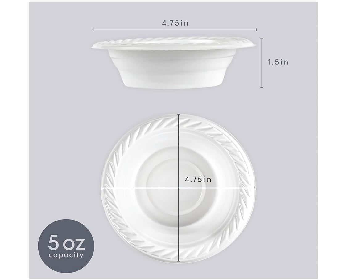 Plastic bowls 5oz 100pk