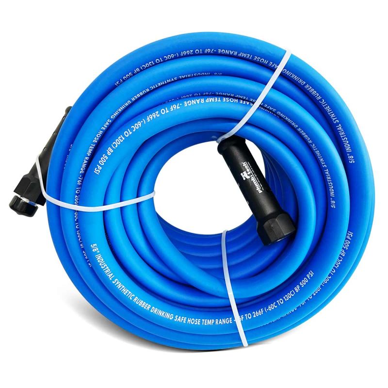 5/8" x 75' Industrial Grade Dual-Purpose Blue Synthetic Rubber Hose