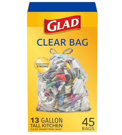 GLAD Recycle Kitchen Clear 13 Gallon bags