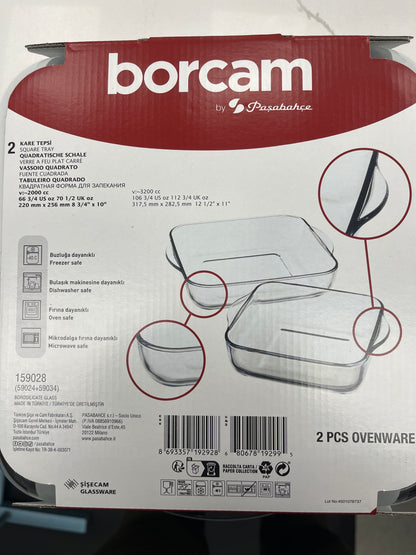 Borcam 2 pcs glass square