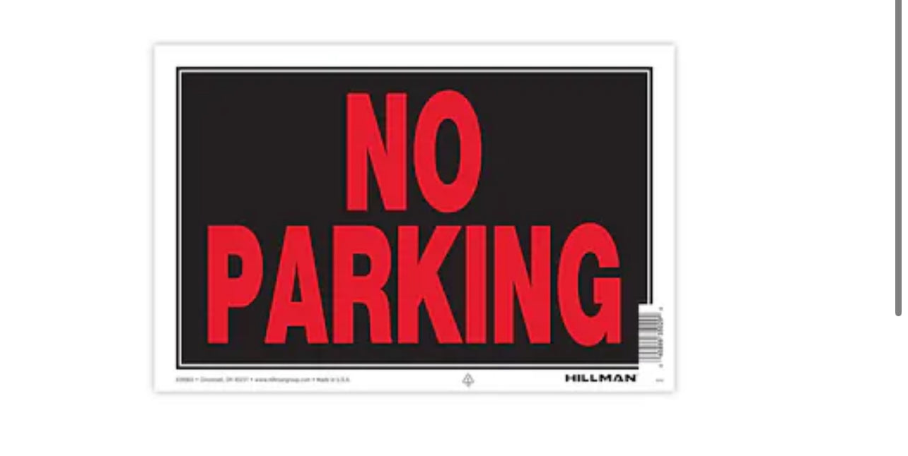 No parking sign