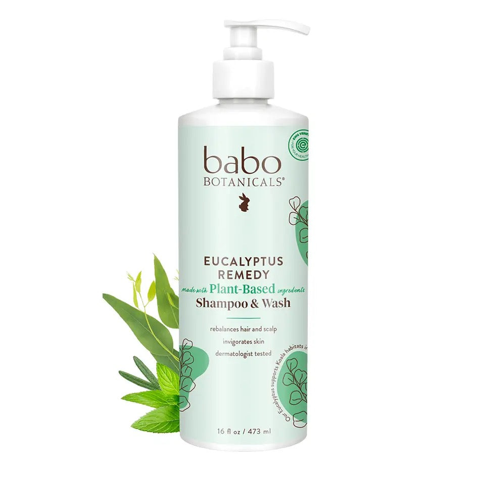 Babo Botanicals Eucalyptus Remedy Plant-Based Shampoo & Wash 16 oz.