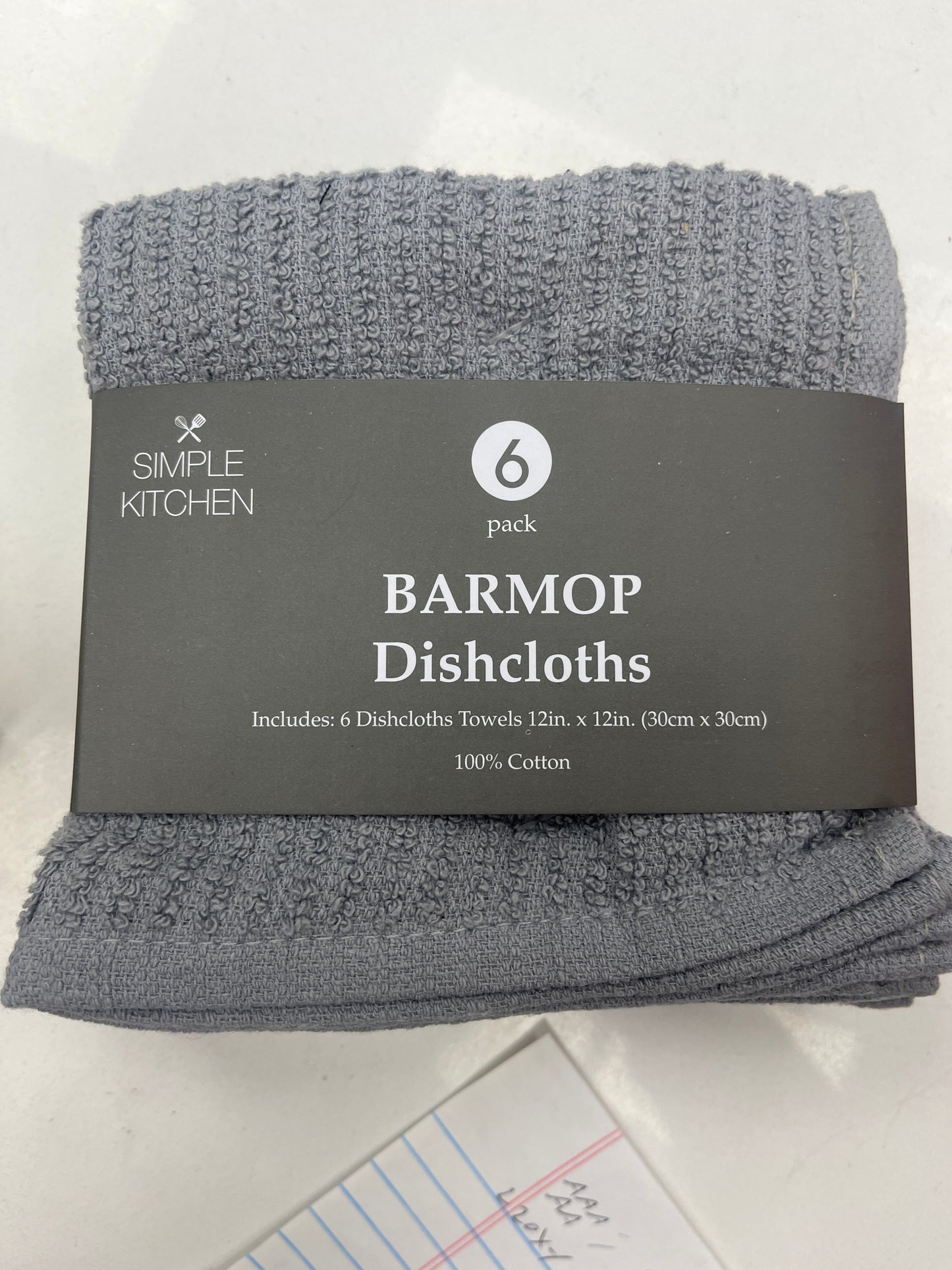 Dishcloths 6ni PK Grey