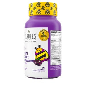 Zarbee's Naturals Children's Elderberry Immune Support, Vitamin C & Zinc, Berry, 21 Gummies