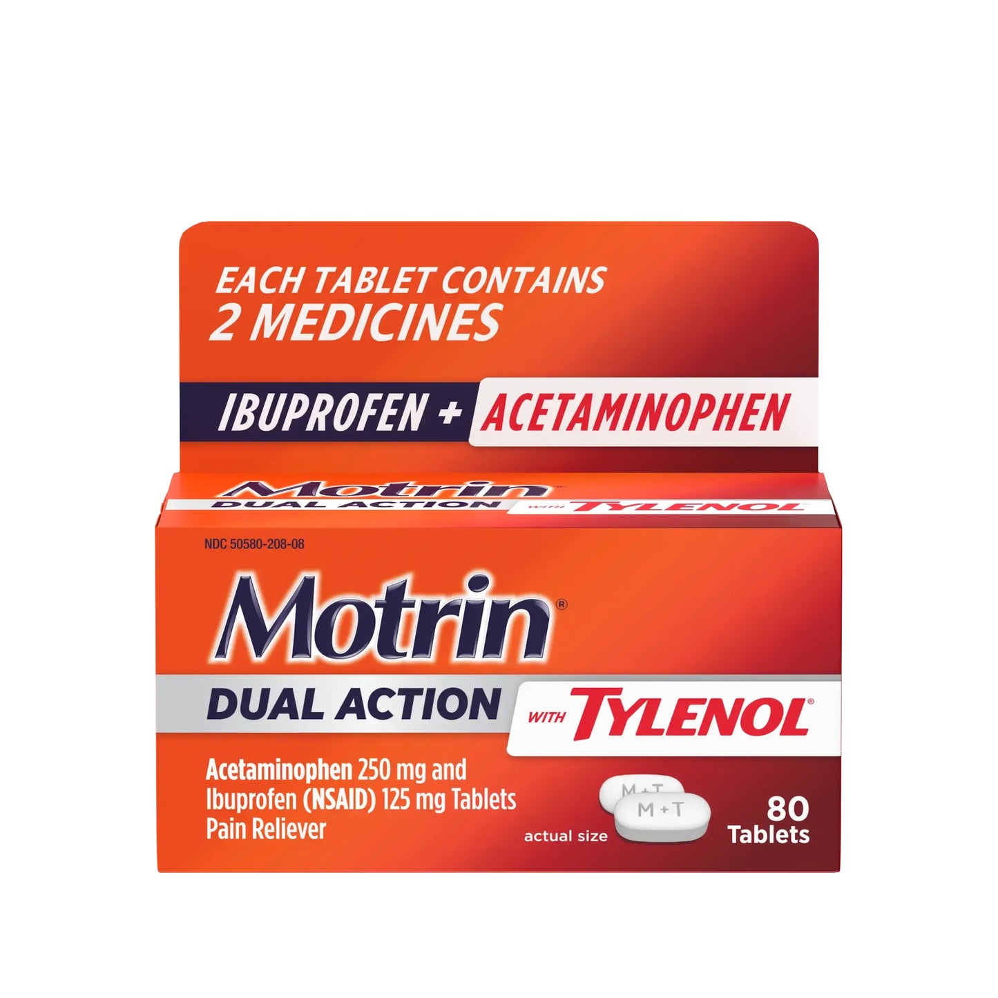 MOTRIN dual action Tylenol 80 tablets