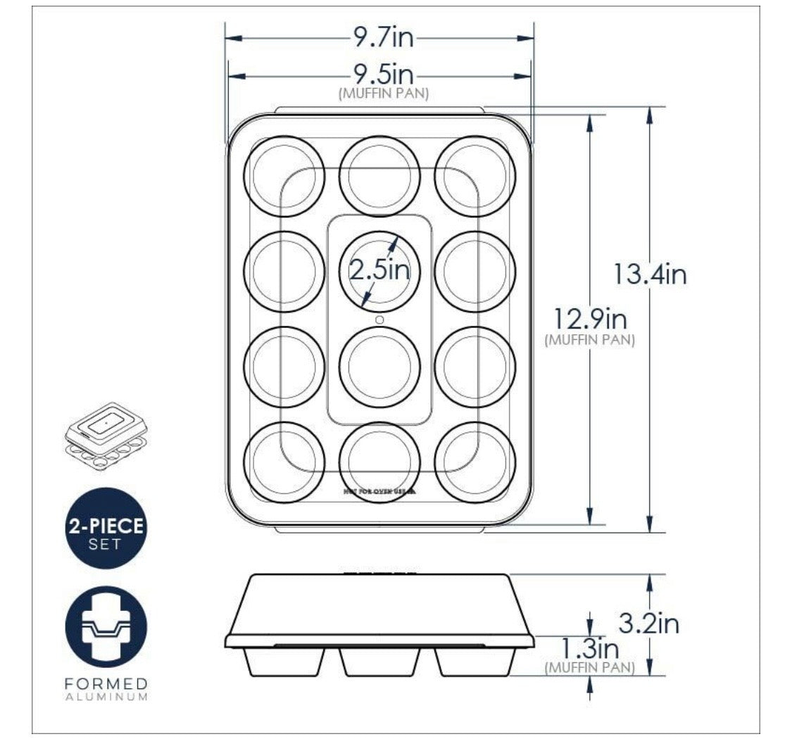 Naturals® 12 Cavity Muffin Pan with High-Domed Lid