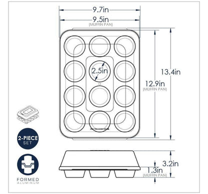Naturals® 12 Cavity Muffin Pan with High-Domed Lid