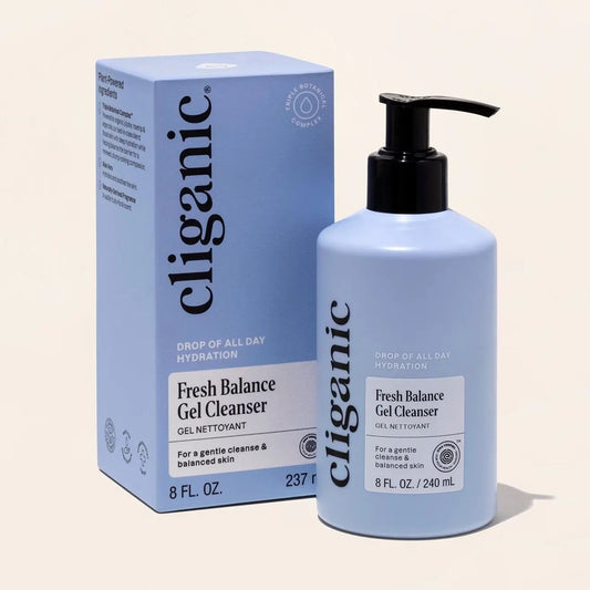 Cliganic Hydrating Facial Gel Cleanser with Triple Botanical Complex® – Clean Gentle Face Wash with Jojoba, Rosehip Argan Oils Removes Makeup Impurities Aloe Vera Glycerin for Balanced Glowing Skin