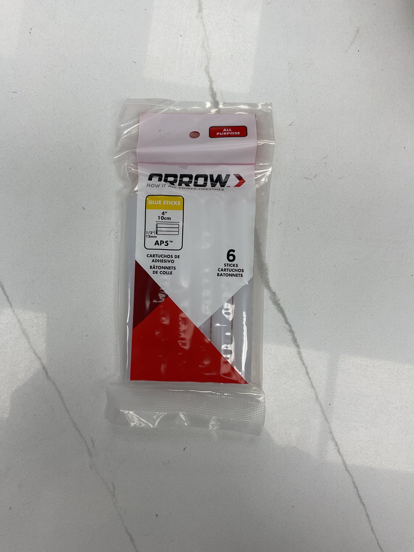 4" Clear Glue Stick 6ct