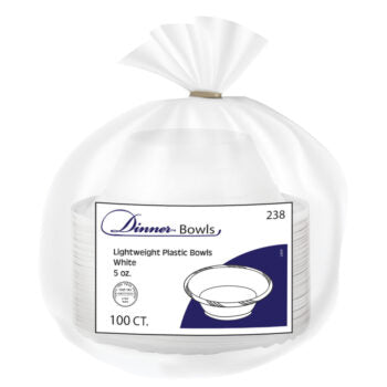 Dinner Collection White 5oz Bowls (100 Count)