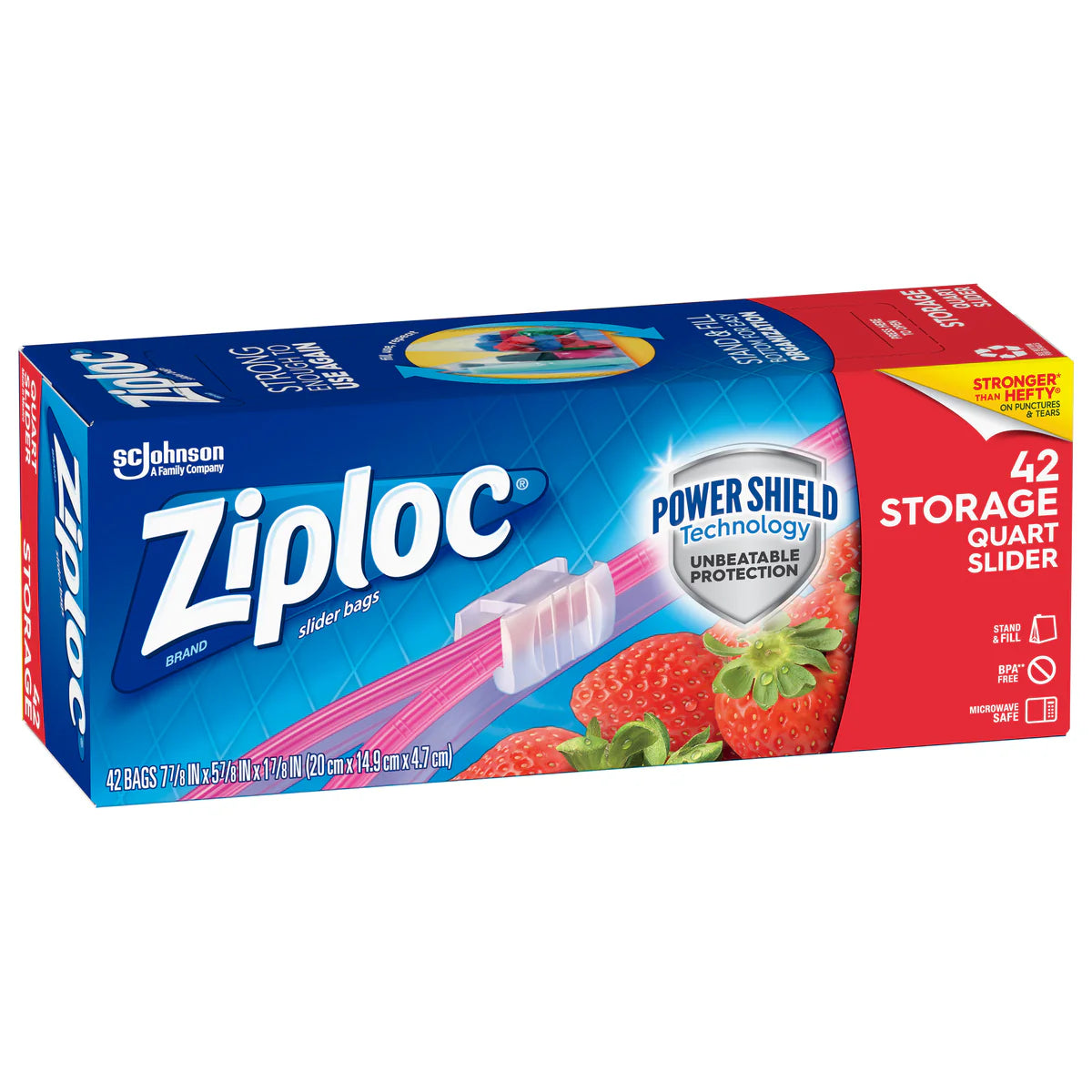 Ziploc Quart Food Storage Slider Bags - 42ct