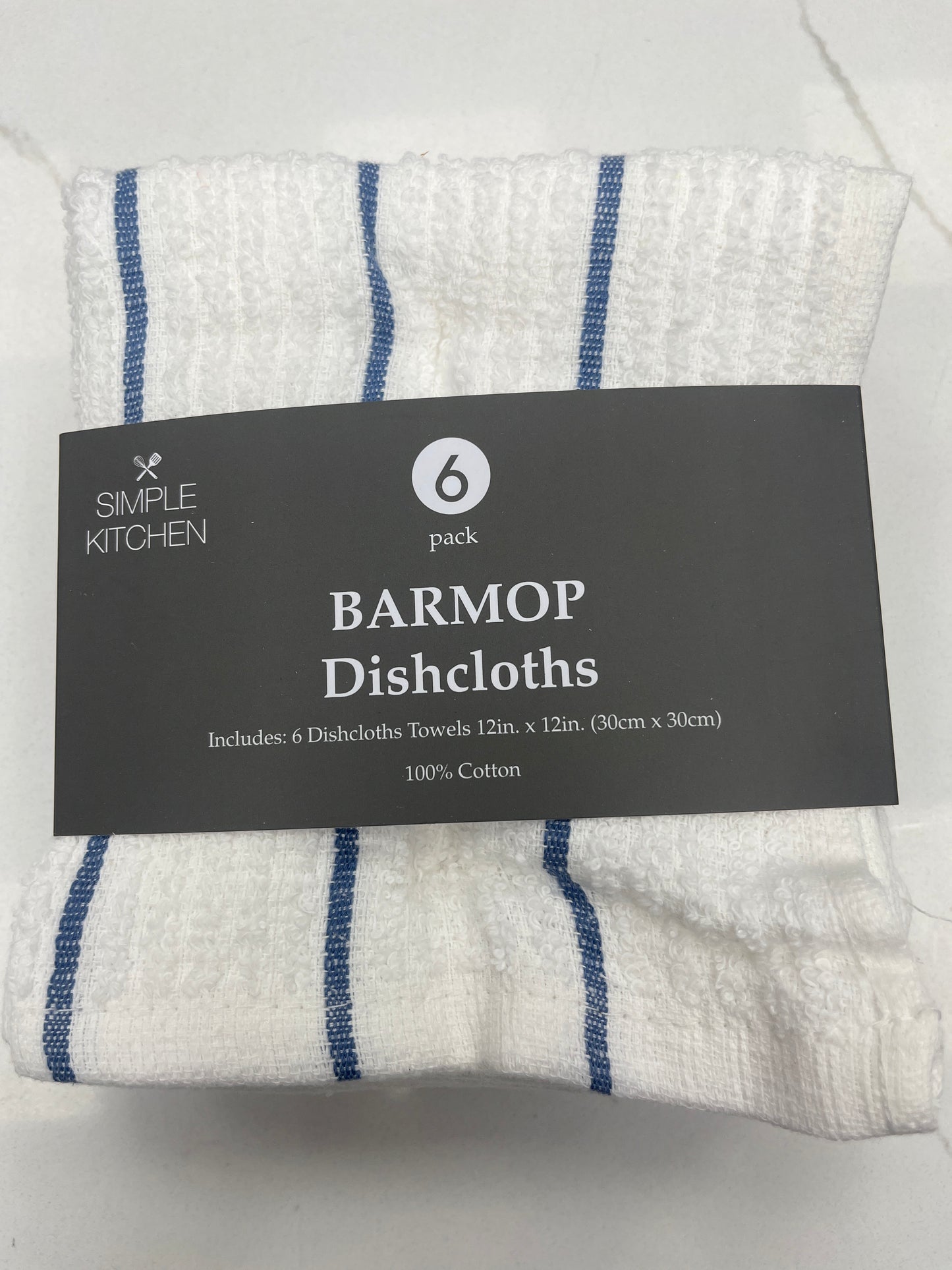 Barmop Dishcloths 6 pack 12x12
