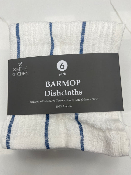 Barmop Dishcloths 6 pack 12x12