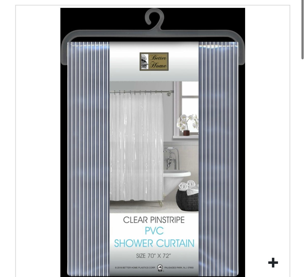 SHOWER CURTAIN – ASSTD SOLIDS ” PINSTRIPE” 70X72"